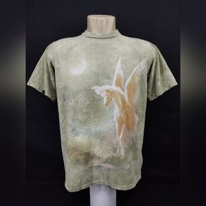 Vintage 90's The Mountain Tie Dye Printed T-Shirt Magic Pegasus,Size:XL.